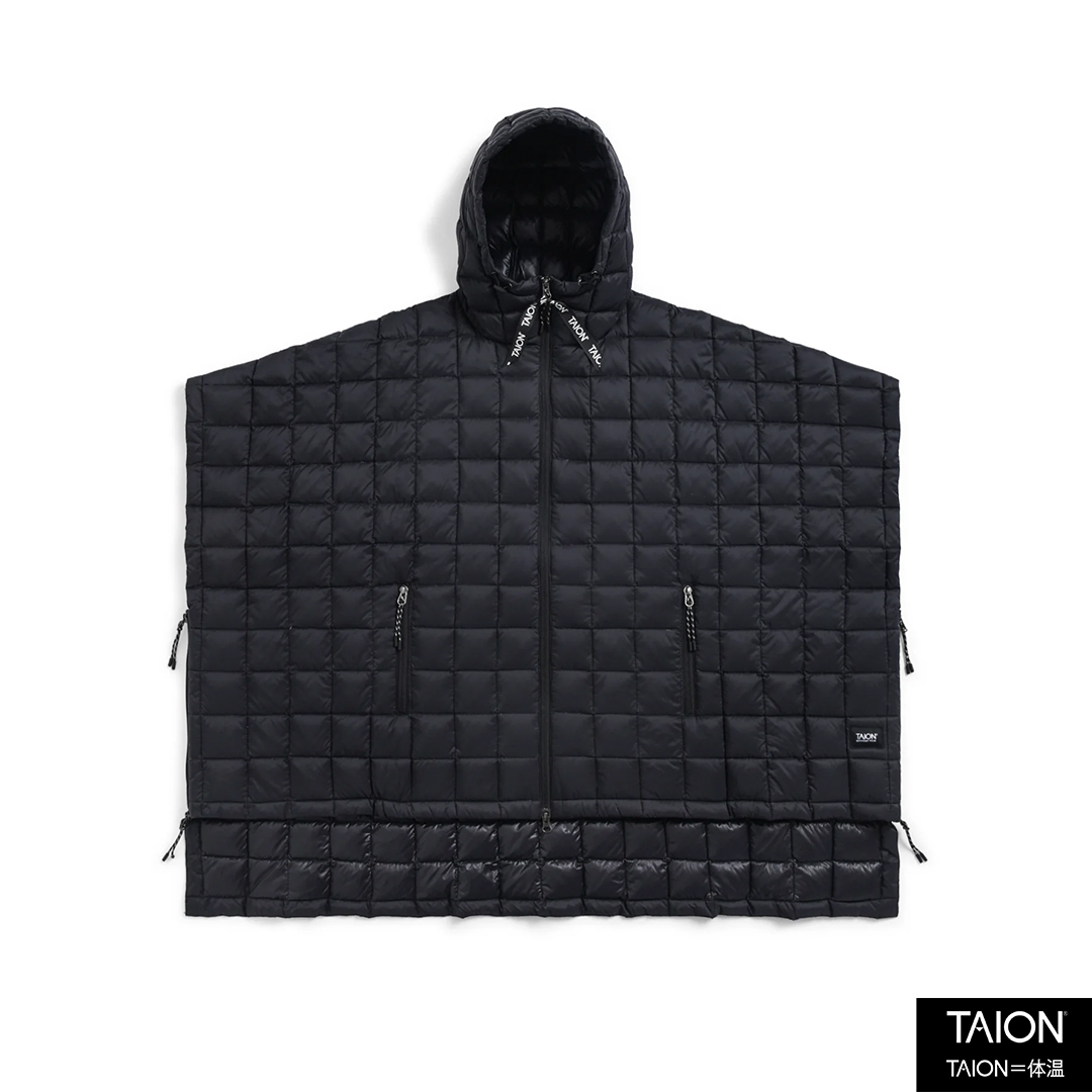 【TAION】MOUNTAIN OPEN FRONT DOWN PONCHO