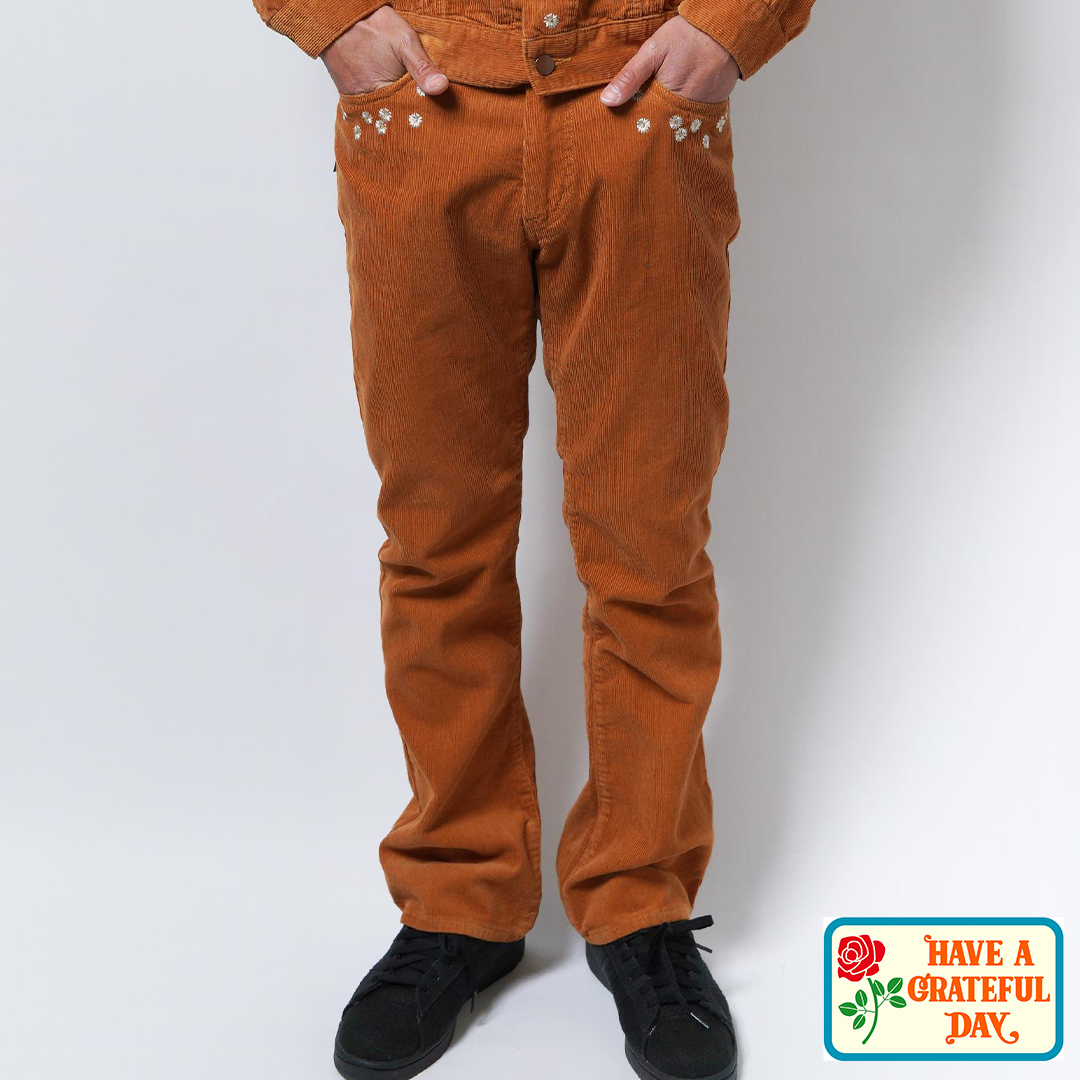 【HAVE A GRATEFUL DAY】FLOWER CUT EMBROIDERY PANTS