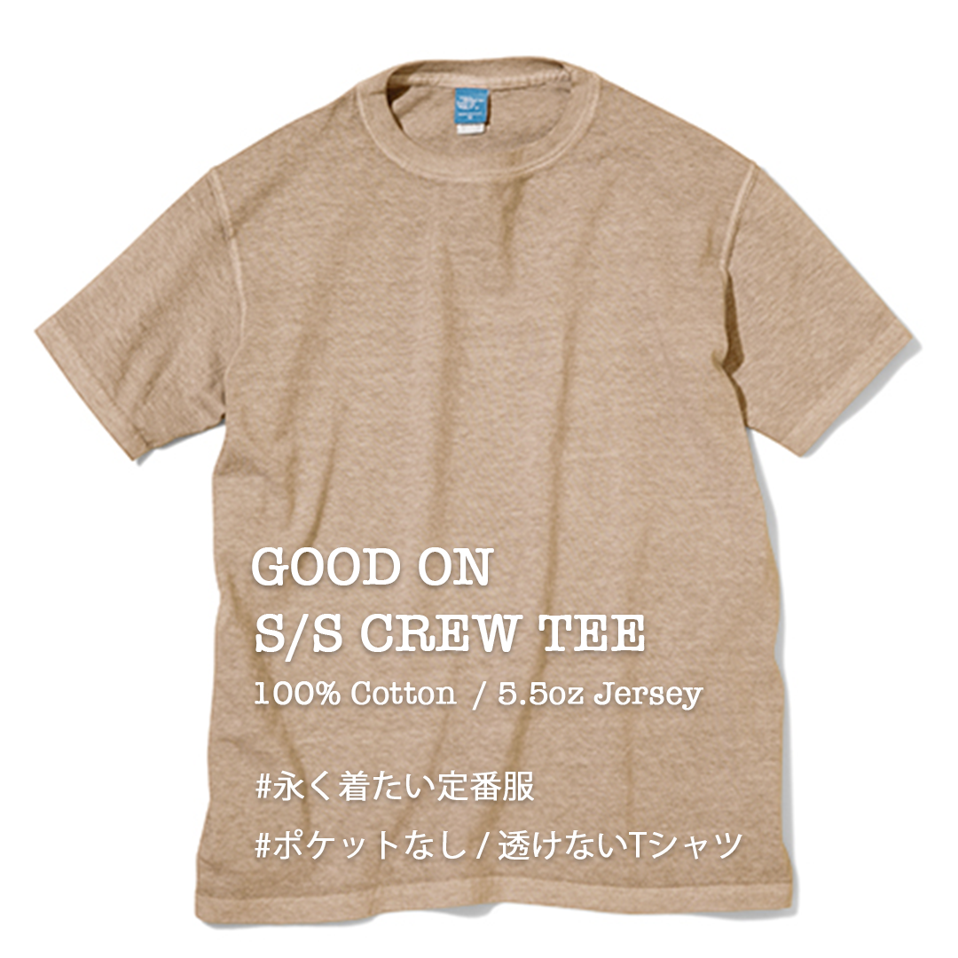 RESTOCK!!【Good On】S/S CREW TEE