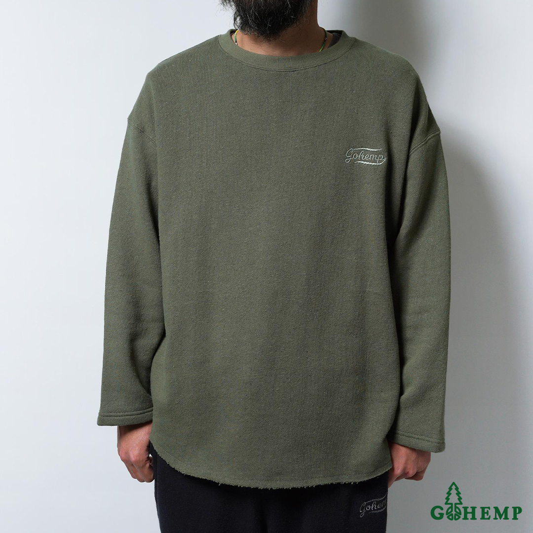 New!!【GOHEMP】LOOSE ROUND 3/4 SLEEVE TEE