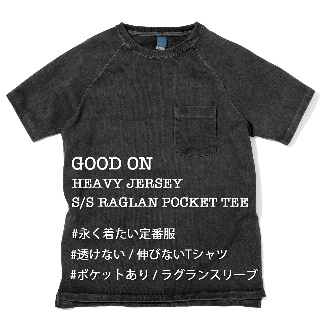 RESTOCK!!【Good On】S/S HEAVY RAGLAN POCKET TEE!!