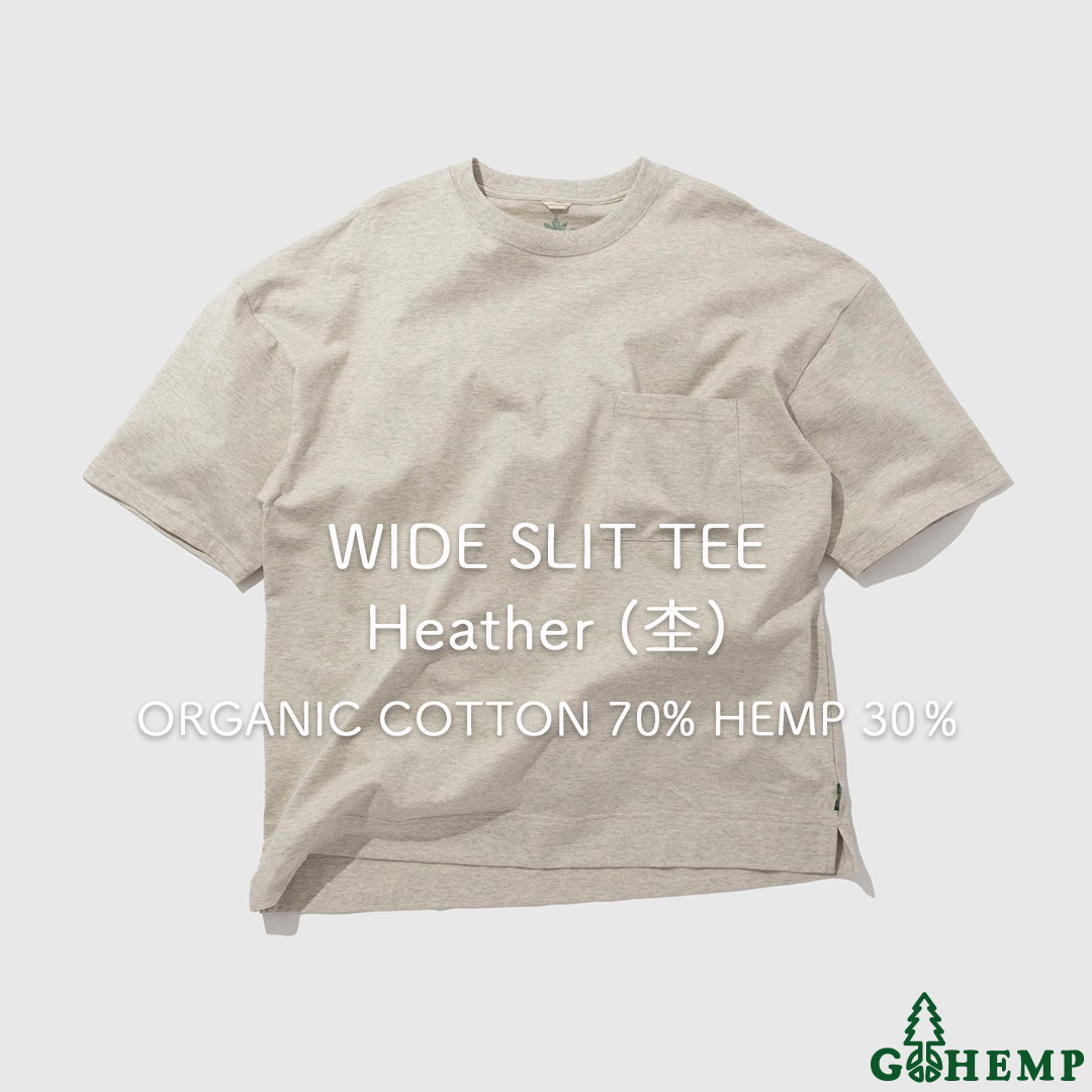 【GOHEMP】WIDE SLIT TEE (杢) / GHC4479TP