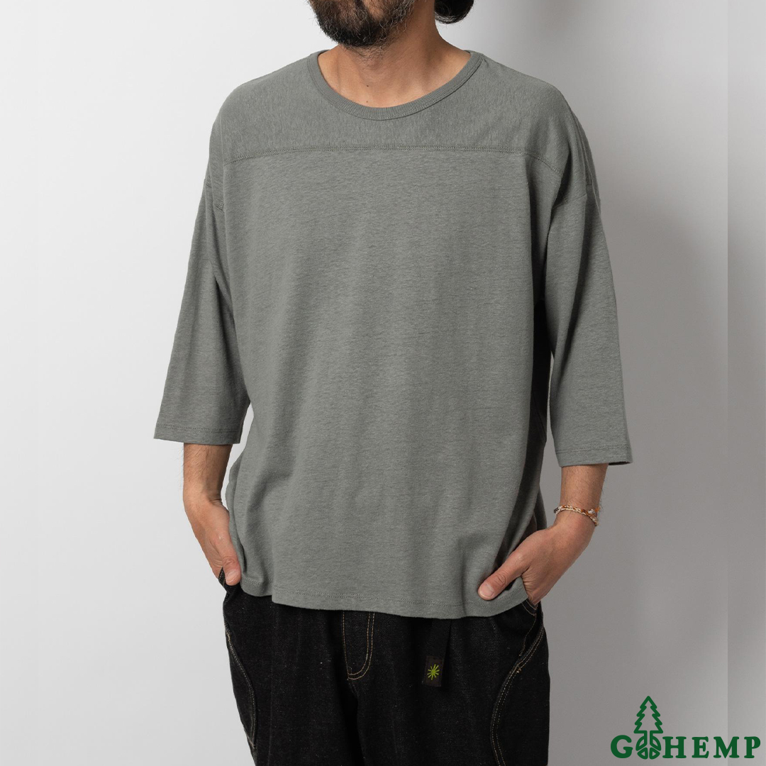 Let's stay DRY!! 【GOHEMP】WIDE FOOTBALL TEE