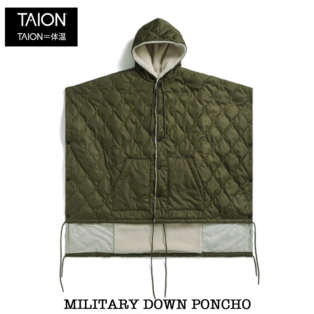 NEW!!【TAION】MILITARY DOWN PONCHO