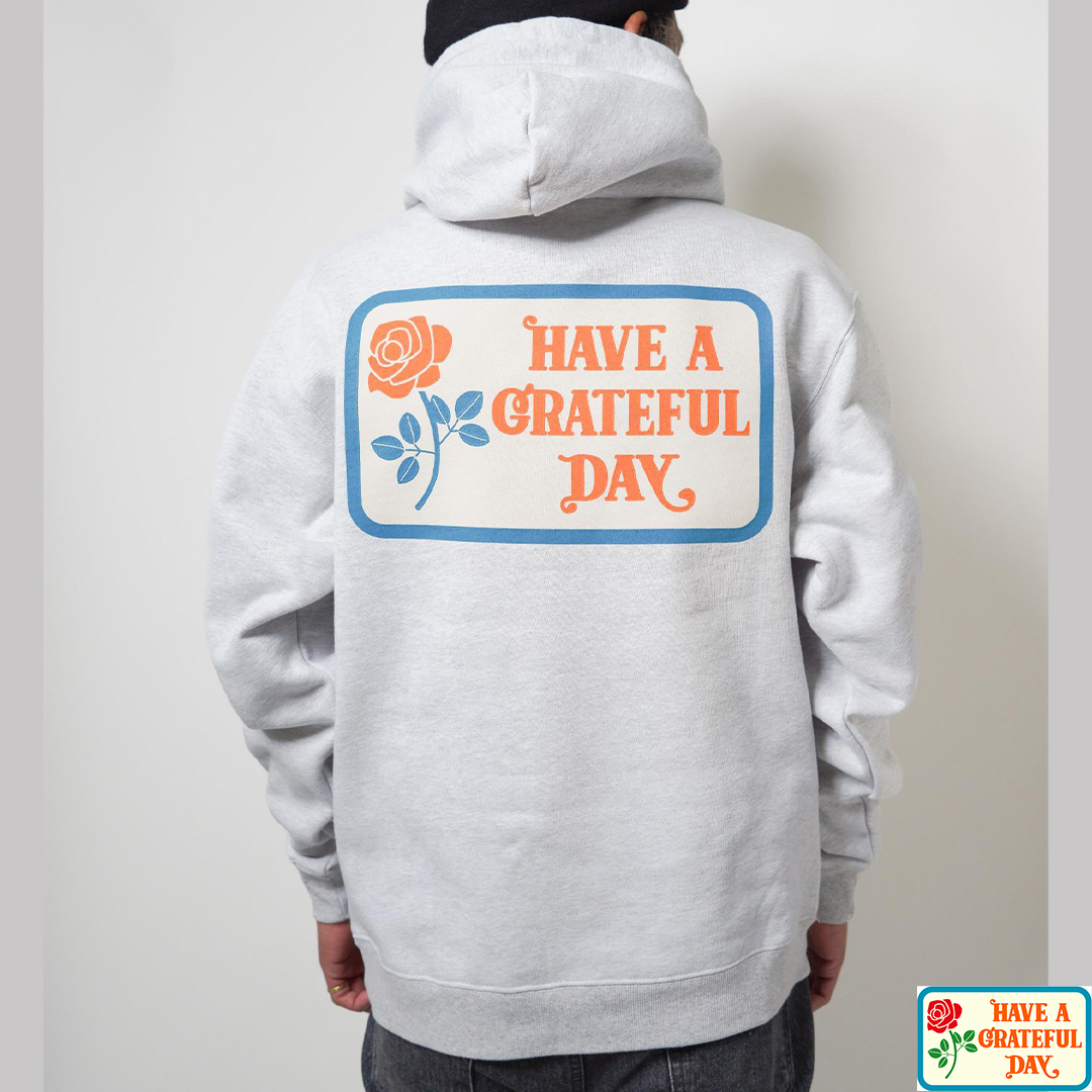 【HAVE A GRATEFUL DAY】HOODIE SWEATSHIRT -BOX LOGO