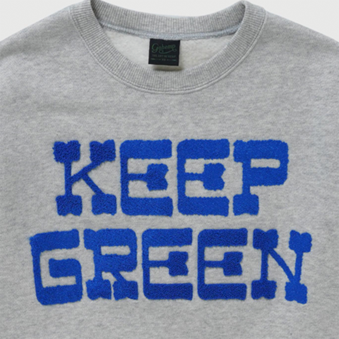 New Arrival!!【GOHEMP】KEEP GREEN CREW SWEAT