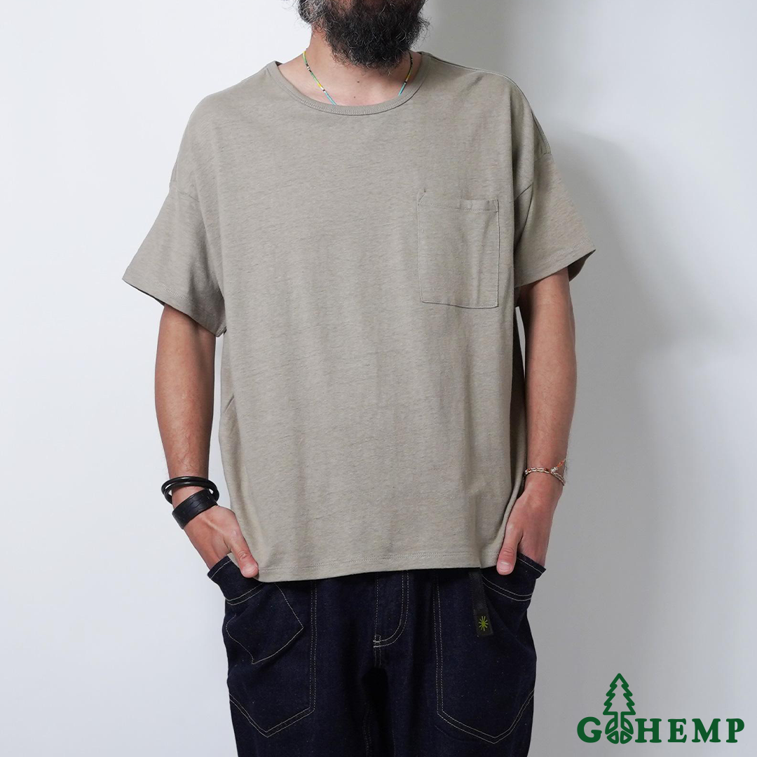 RESTOCK!!【GOHEMP】WIDE POCKET TEE