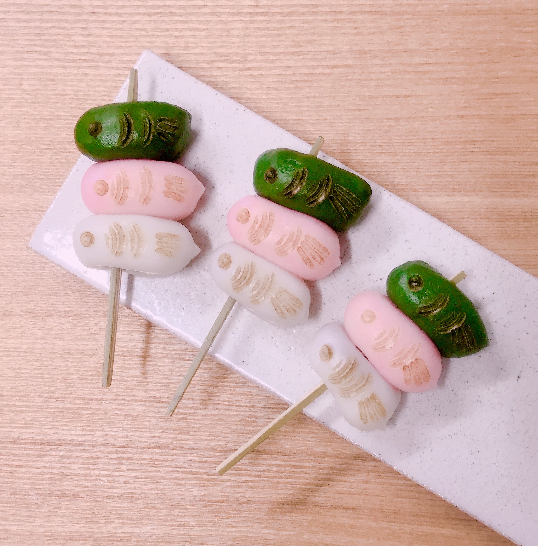 子供の日和菓子　その貮　鯉幟団子
