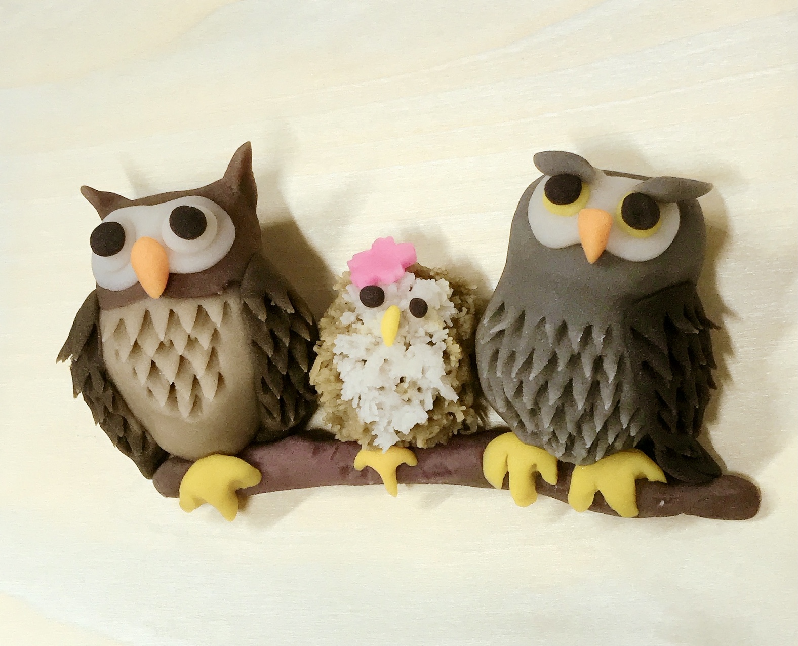 フクロウ 煉切 イラスト157