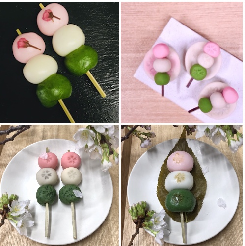 三色　花見団子　