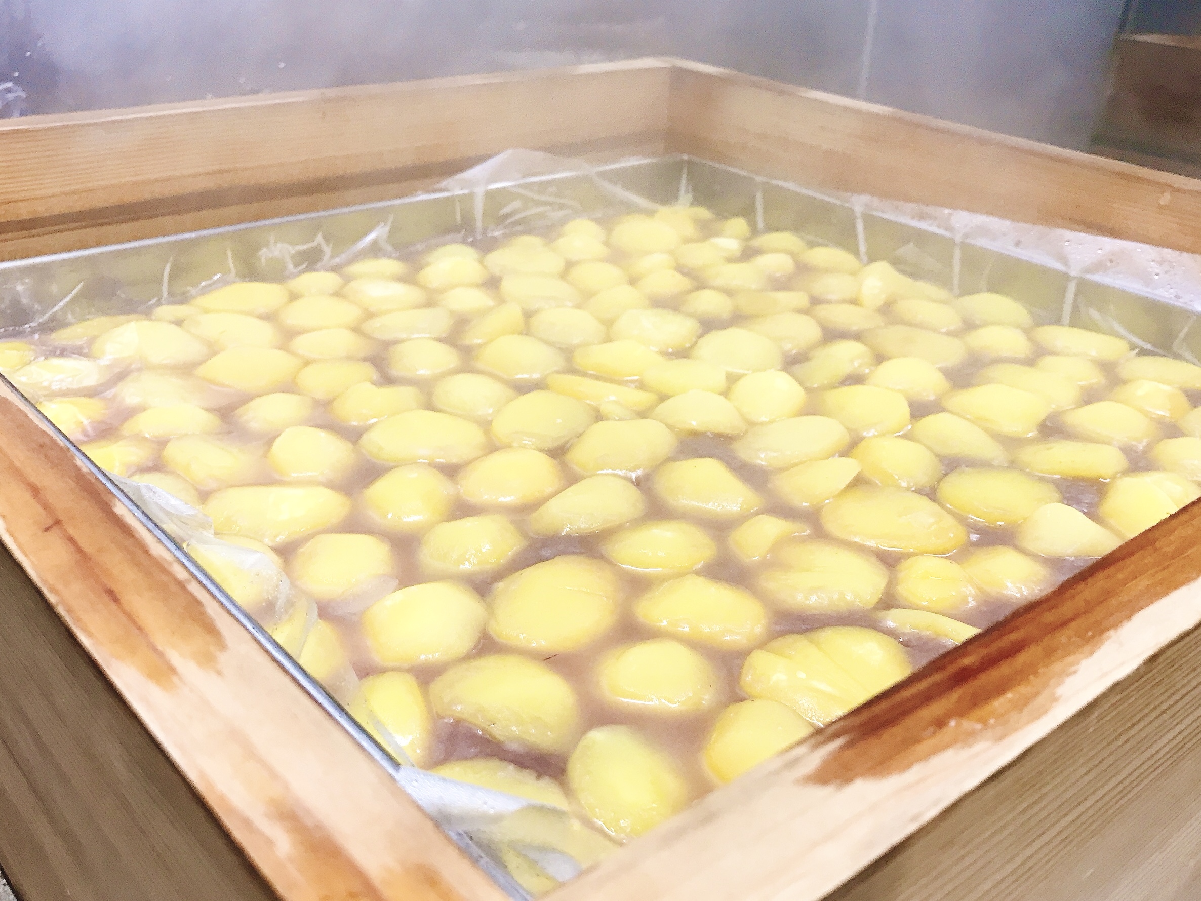 栗蒸し羊羹　始めております。