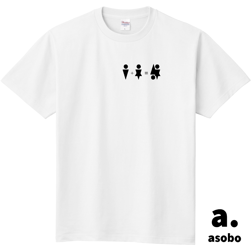 男女。Ｔシャツ。ホワイト。販売中