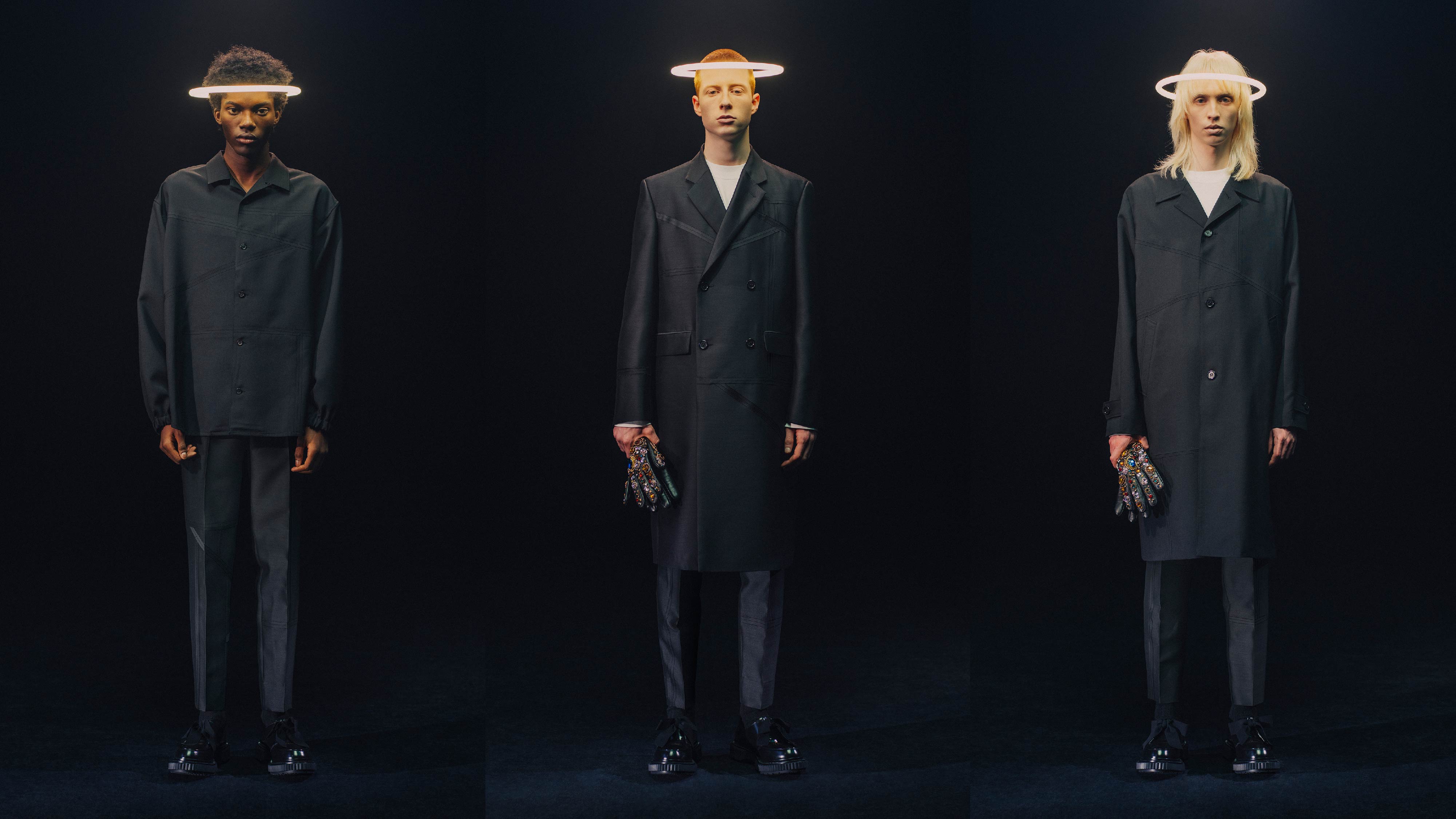 undercover アンダーカバー　スリット　コート UNDERCOVER アンダーカバー 22SS レイヤードコート 3 グリーン