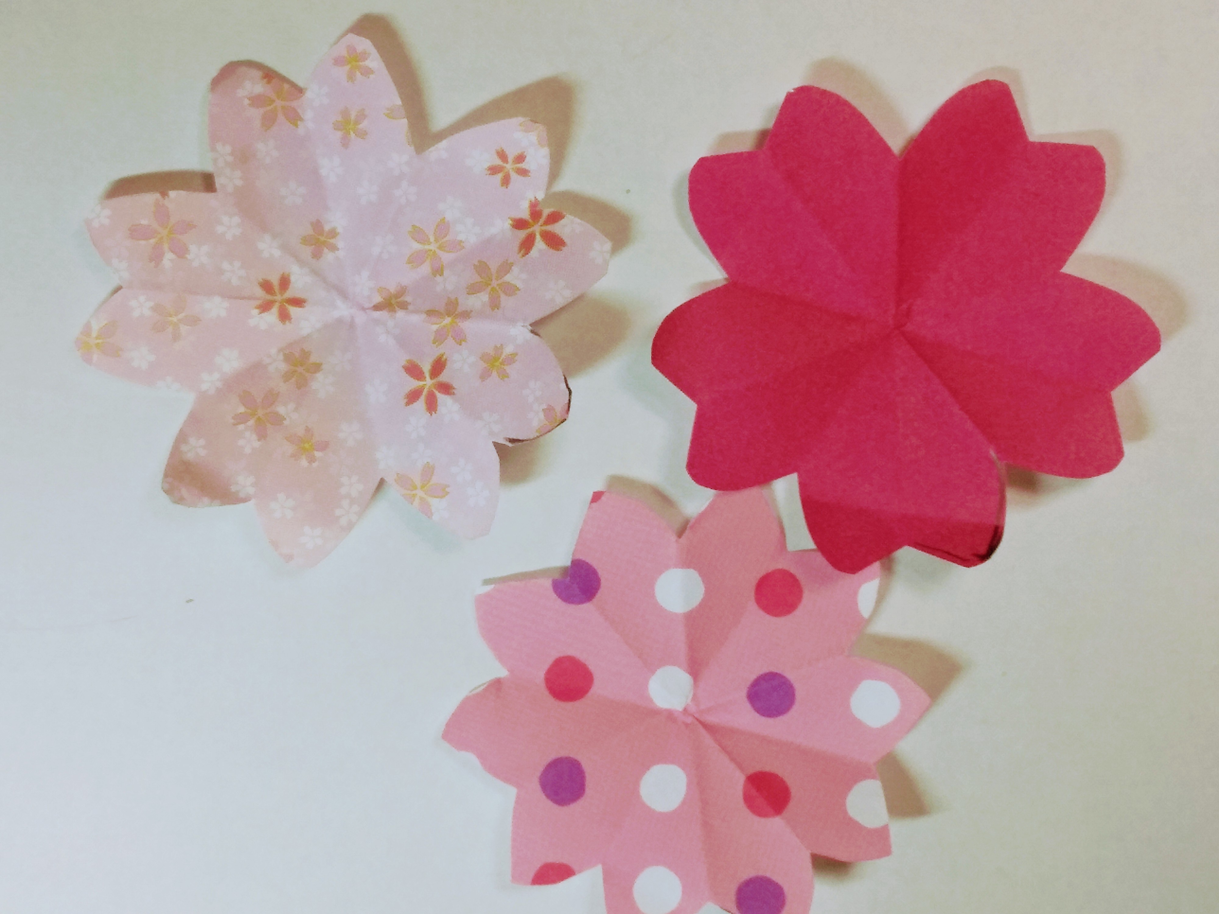 折り紙で桜の花を折ってみよう
