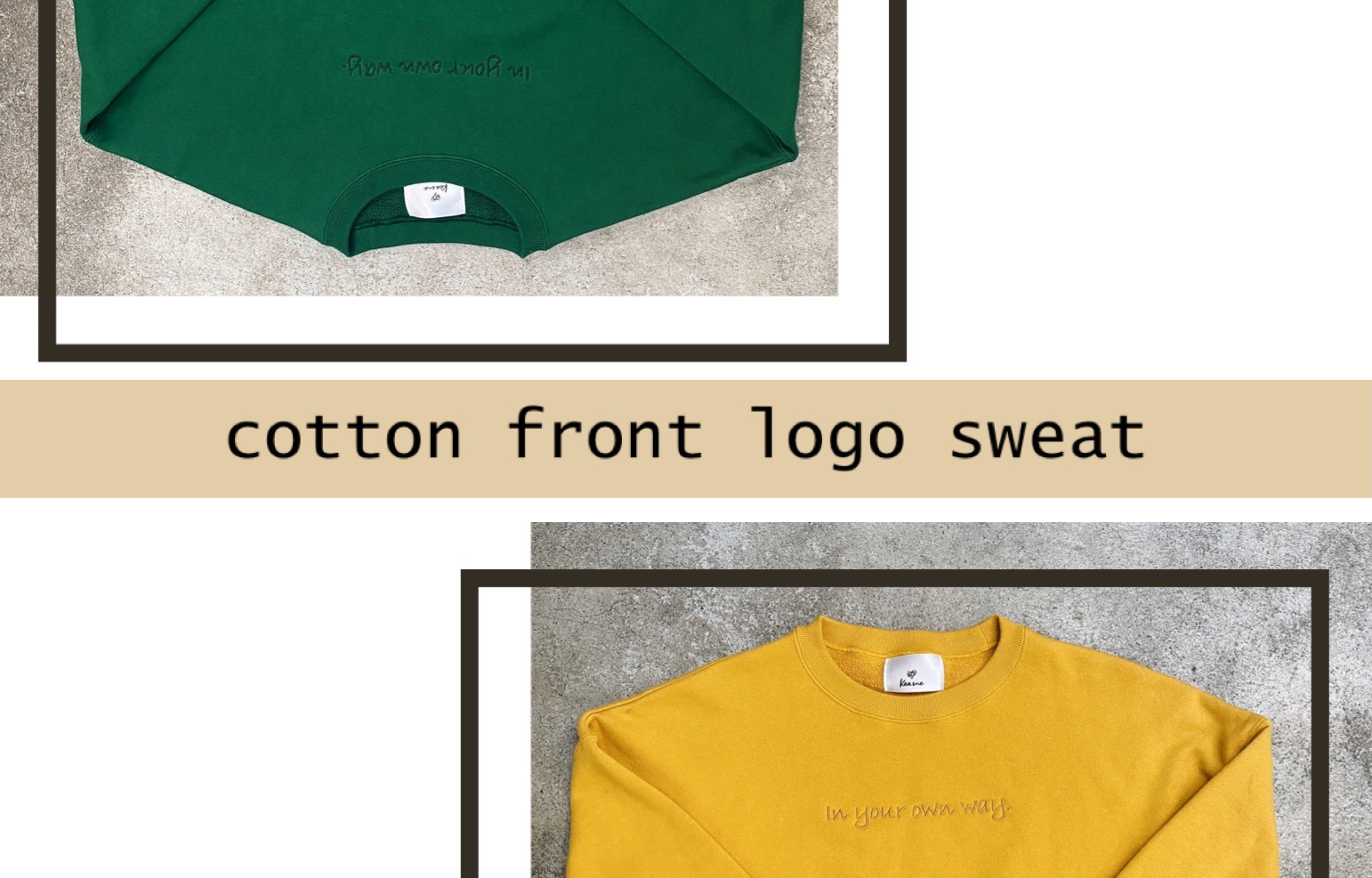 cotton front logo sweat発送開始のお知らせ