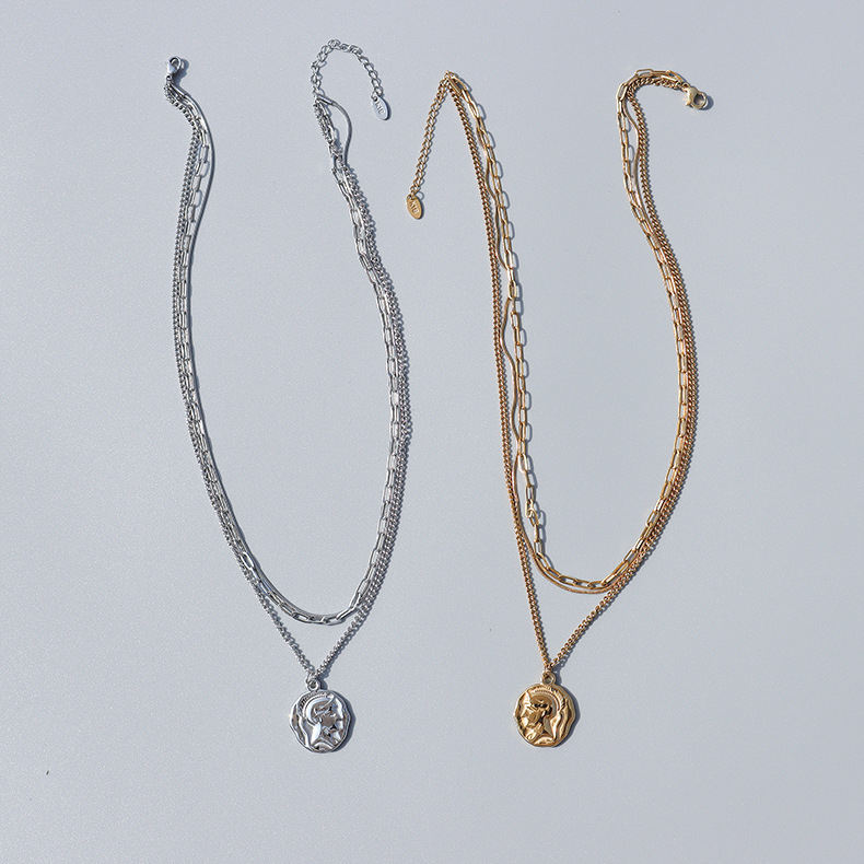 【ネックレス特集】秋冬のニットコーデに♪組み合わせを考えず時短の2連ネックレス