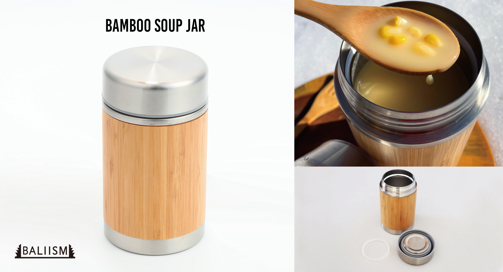 天然竹とステンレスを組み合わせたスープジャー『BAMBOO SOUP JAR』発売開始