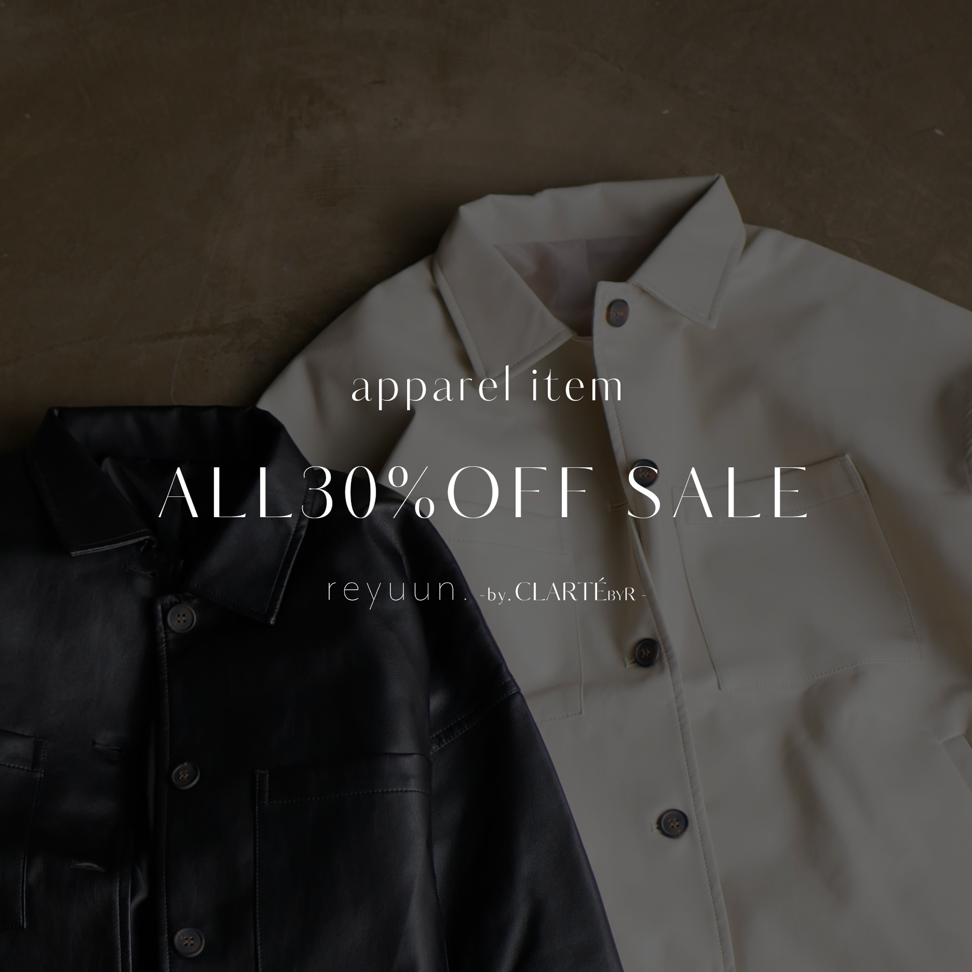 【apparel】12.21(THU.)21:00- ALL30%OFF SALE
