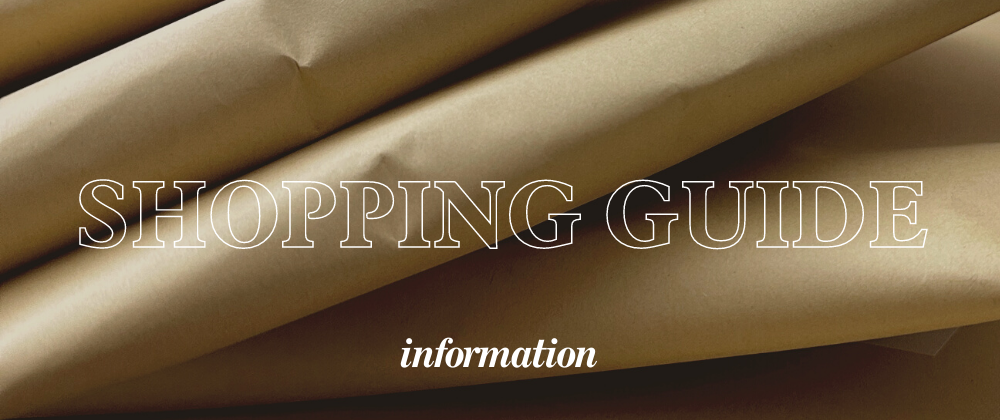 【Shopping guide】