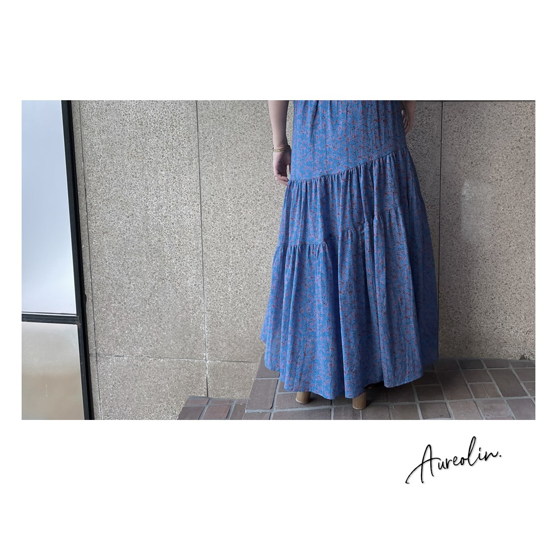【新作入荷情報】小花柄アシンメトリーティアードスカート