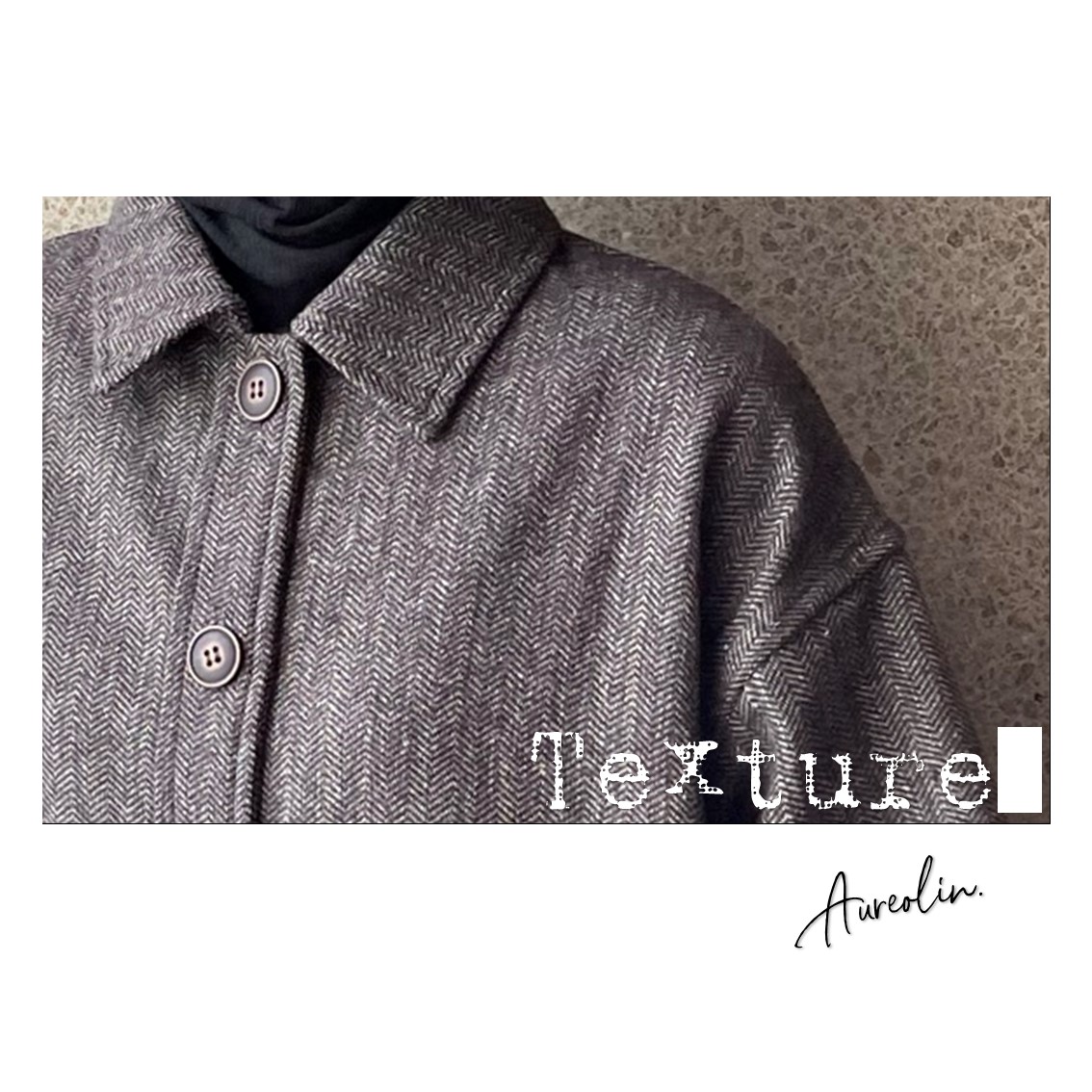 【Aureogram.】Texture_CPO Tweed Shirt #w/WOOL
