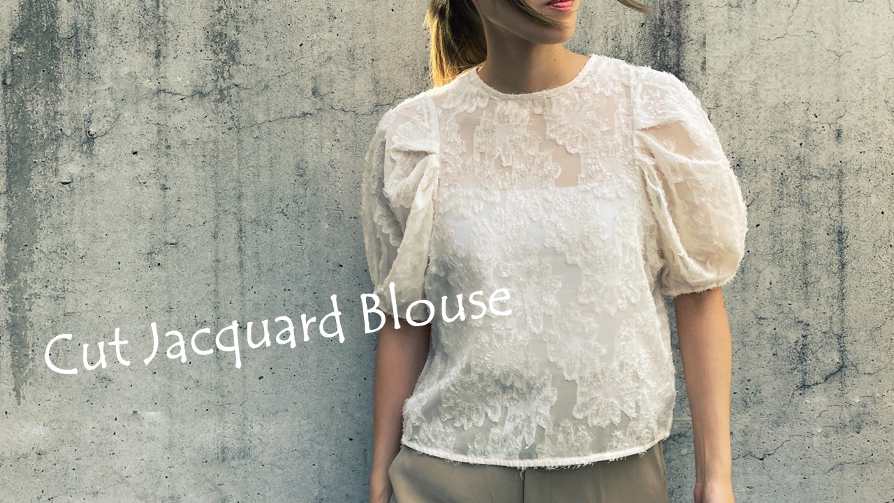 【24AW】Cut Jacquard Blouse｜カットジャガードブラウス