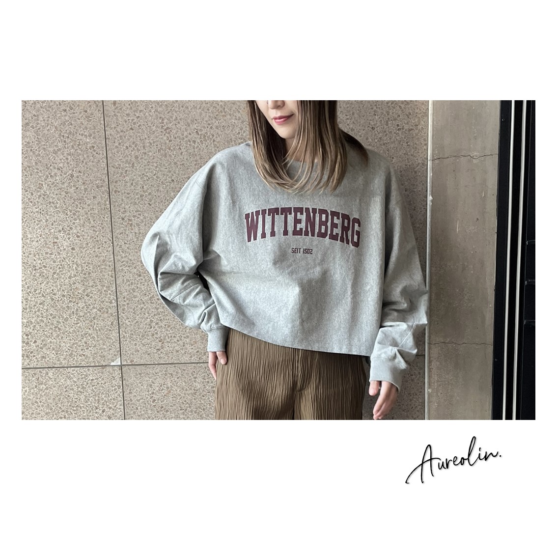 【新作入荷情報】"WITTENBERG"ロゴクロップドロングTシャツ