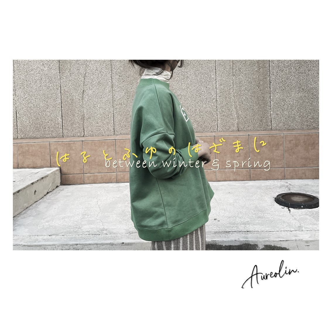 【Aureogram.】はるとふゆのはざまに #pullover #sheer #stripe