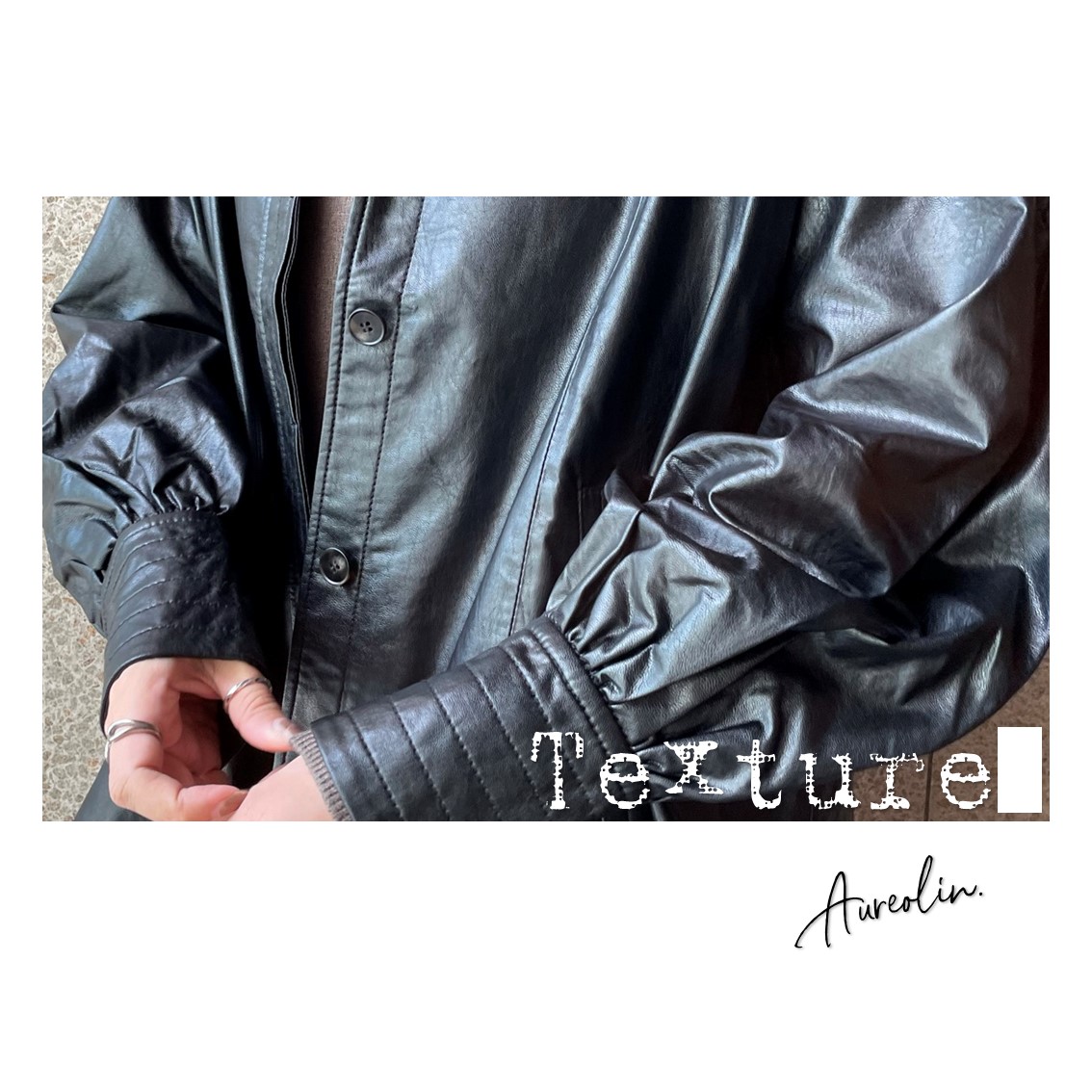 【Aureogram.】Texture_ #ECO Leather Jacket #Leather