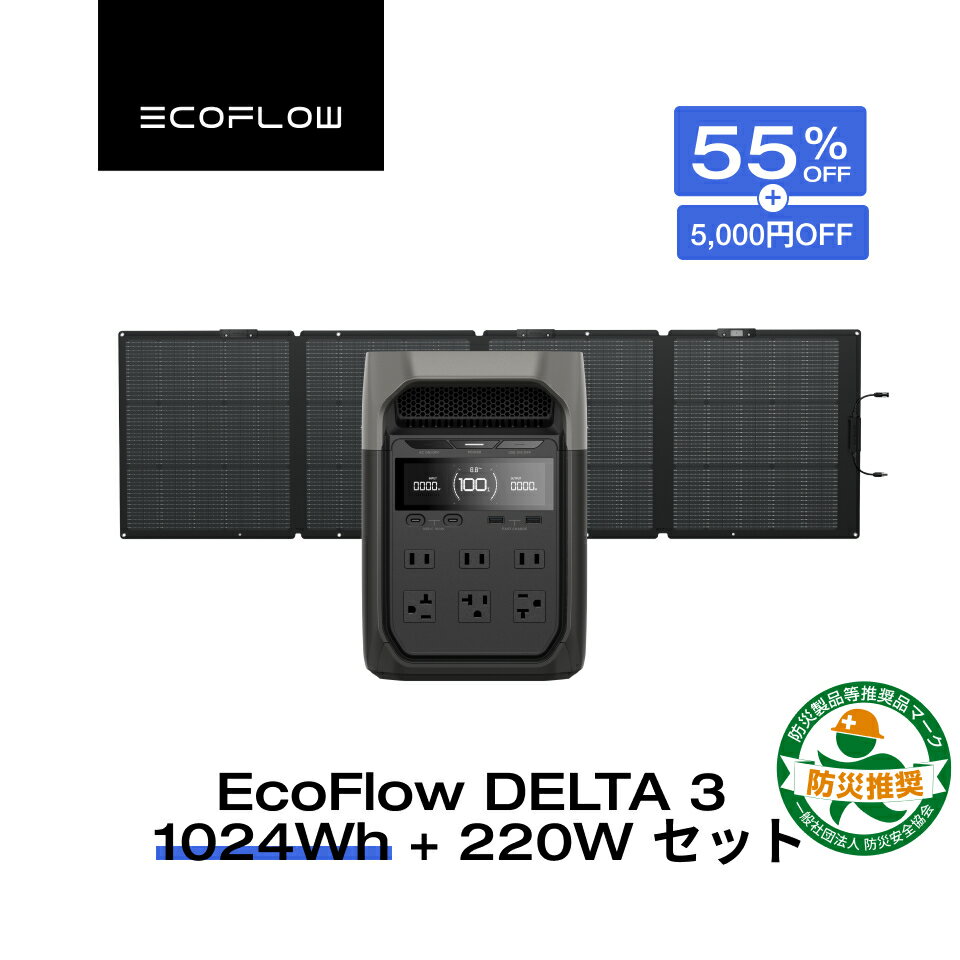 本日速報価格！EcoFlow DELTA 3で家庭用蓄電池を急速充電、クーポン併用でお得♪
