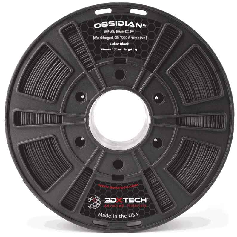 3DXTECH MARKFORGEDONYX代替品 Obsidian™ PA6+CFフィラメント、今