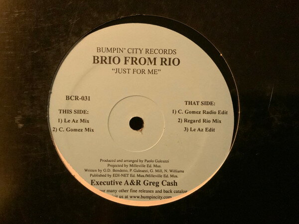 今だけ限定！米12” Brio From Rio Just For Me BCR031が狙い目割引価