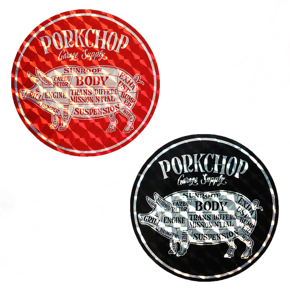 【本日見つけた掘り出し物】ホログラム輝くアメリカン車&バイク用ポークチョップステッカーで唯一無二のガ