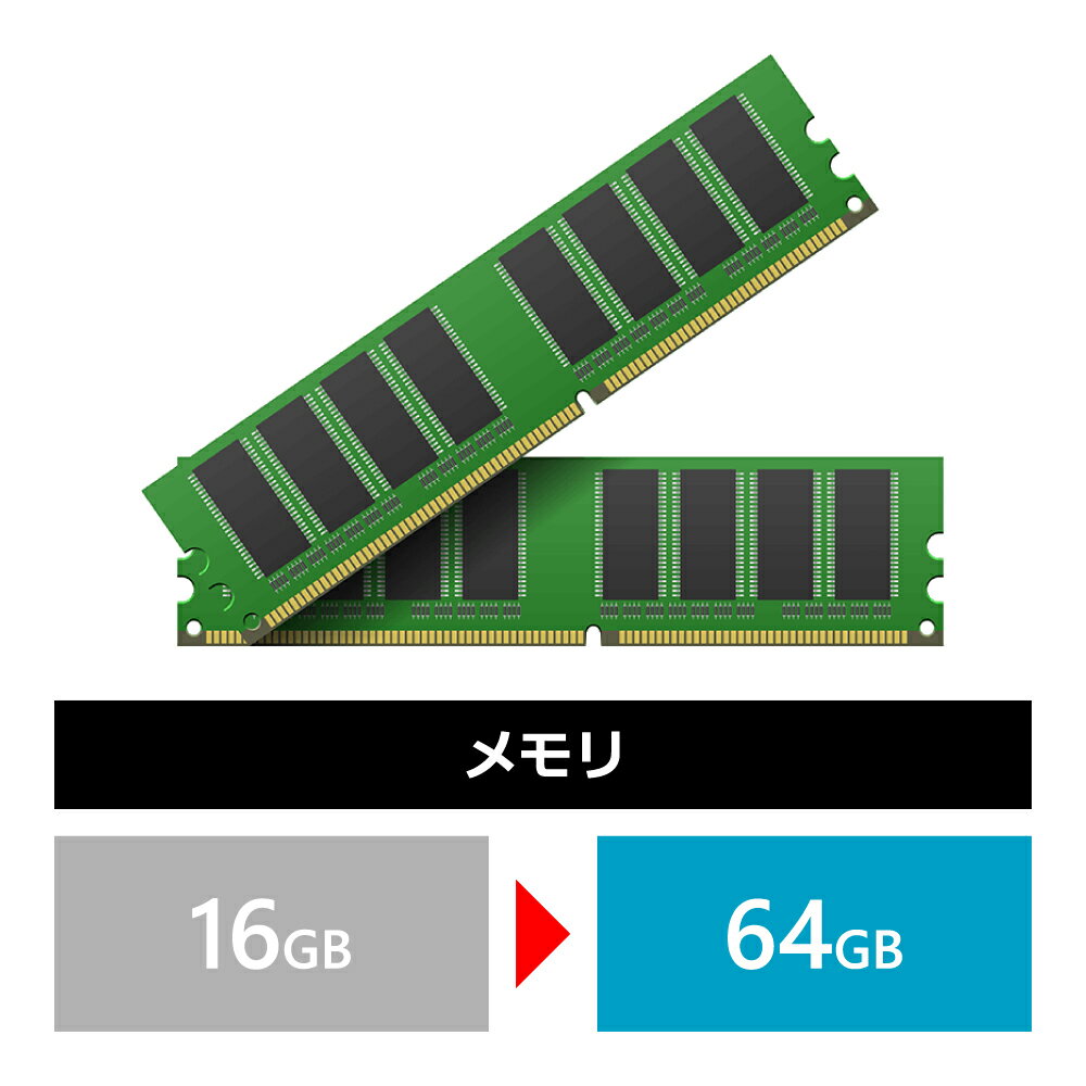 今だけ！64GBメモリアップグレードで圧倒的パフォーマンスを手に入れよう！