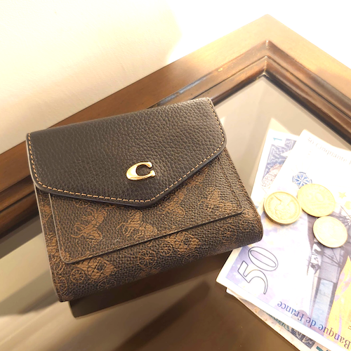 【COACH】ミニ財布 ウィン スモール ウォレット ウィズ ホース アンド キャリッジ プリント.