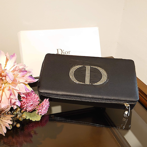 【ChristianDior】 クリスチャン ディオール CDロゴ バニティポーチ.