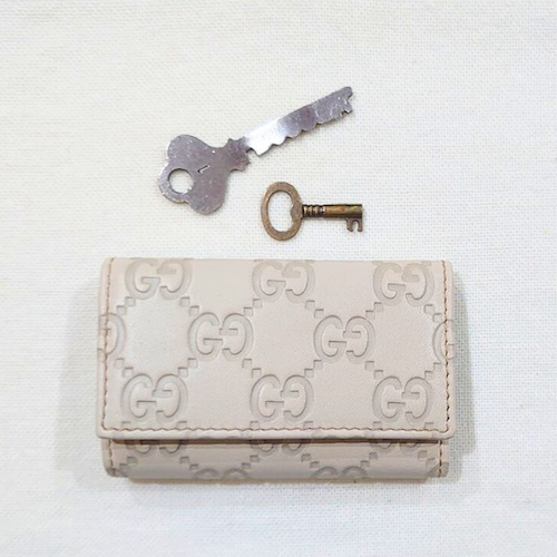 【GUCCI】グッチ シマ  6連キーケース レザー 138093 オフホワイト アイボリー.
