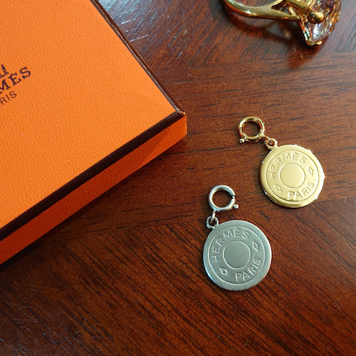 【HERMES】 エルメス セリエ ペンダントトップ ゴールド＆シルバー .