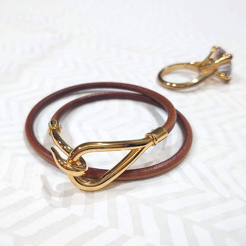 【HERMES】 エルメス  ジャンボチョーカー ブラウン.