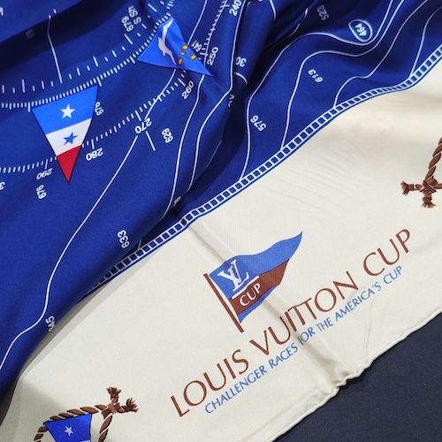 LOUIS VUITTON ルイ ヴィトン LV 海図 シルクスカーフ アメリカスカップ.
