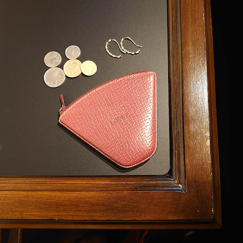 【LOEWE】 ロエベ コインケース ヴィンテージ トライアングル 三角 ボルドー.