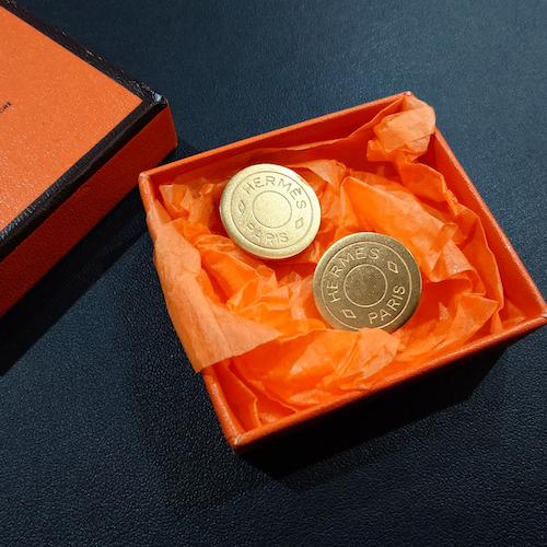 HERMES エルメス セリエ イヤリング ゴールド .
