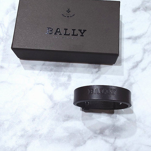 BALLY バリー レザーブレスレット ダークブラウン.
