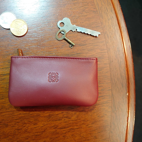【LOEWE】ロエベ アナグラム キー＆コインケース ボルドー.
