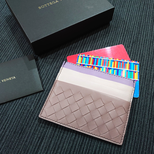 【BOTTEGA VENETA】 ボッテガ・ヴェネタ イントレチャート カードケース.