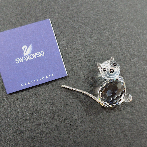 SWAROVSKI スワロフスキー クリスタル 猫 フィギュア 置物 ネコ キャット.