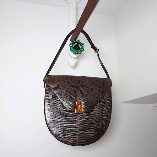 Yves Saint Laurent イヴ・サンローラン YSL リザードレザー ショルダーバッグ.