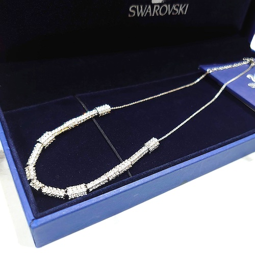 【SWAROVSKI】 スワロフスキー クリスタル シルバー ネックレス.