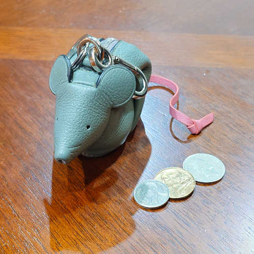 LOEWE ロエベ マウス ネズミ バッグチャーム キーリング キーホルダー コインケース.