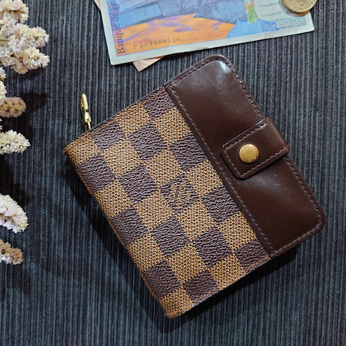 【Louis Vuitton】 ルイ・ヴィトン ダミエ コンパクト ジップ ウォレットN61668.